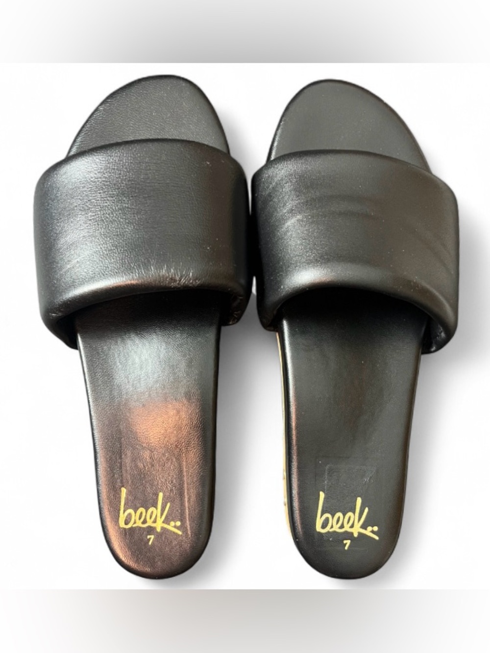 Beek Black Sandals Womens Size 7